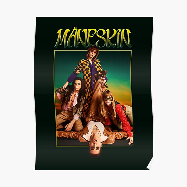 Måneskin rock band Maneskin winner Eurovision 2021 Poster RB1810 product Offical maneskin Merch