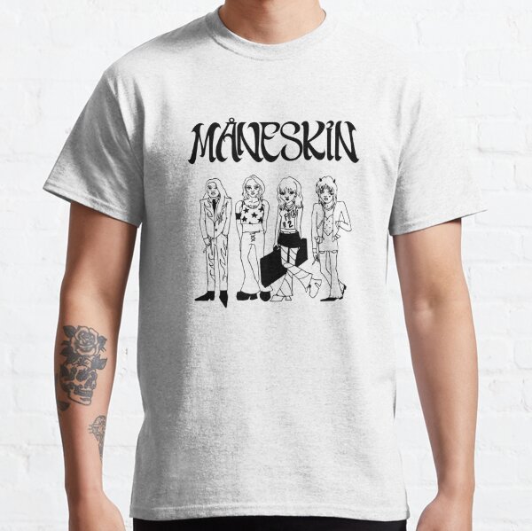 Maneskin doodle Måneskin Classic T-Shirt RB1810 product Offical maneskin Merch