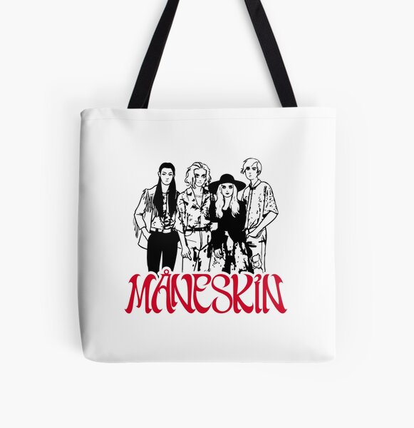 Maneskin rock band Måneskin winner Eurovision 2021 All Over Print Tote Bag RB1810 product Offical maneskin Merch